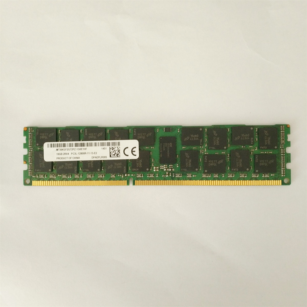 1PCS MT36KSF2G72PZ-1G6E1HF For MT RAM 16G 16GB 2RX4 DDR3L PC3L-12800R 1600 Memory High Quality Fast