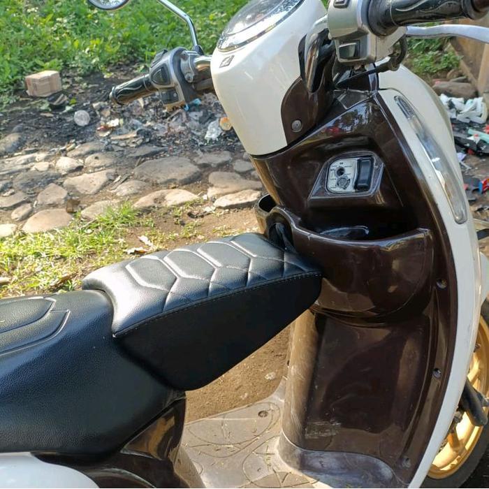 kursi jok boncengan anak honda SCOOPY motif jahit timbul