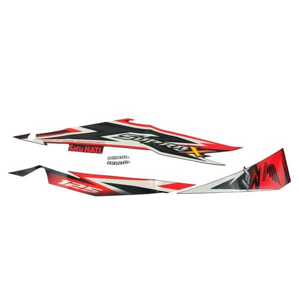 Sticker Body Set Kiri Hitam Honda Supra X 125 FI 871X0K41N10ZAL