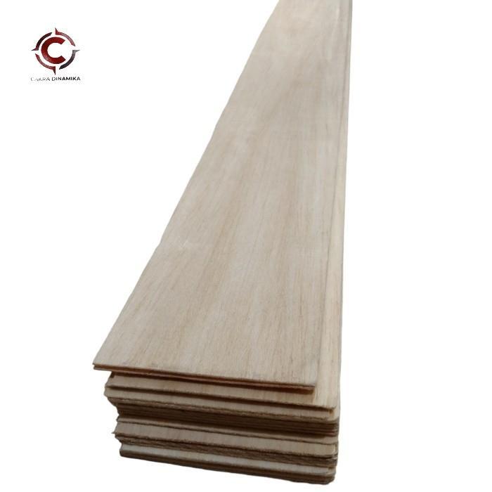 TERLARIS 5pcs Balsa 2.5mm x 8cm x 100cm kayu balsa sheet kayu maket
