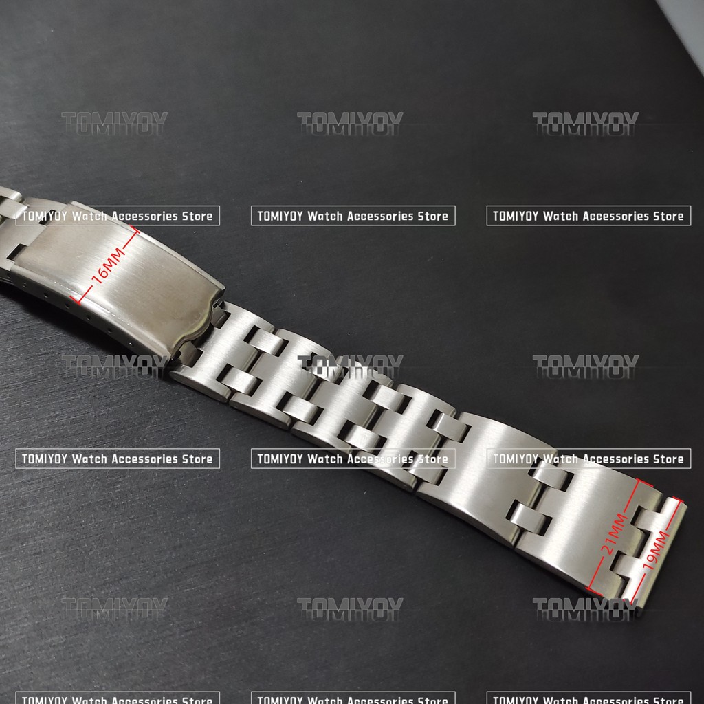 vintage Silver Flat End brush Watch band Strap solid Bracelet Fit For Seiko 6139-6106 6119 4006