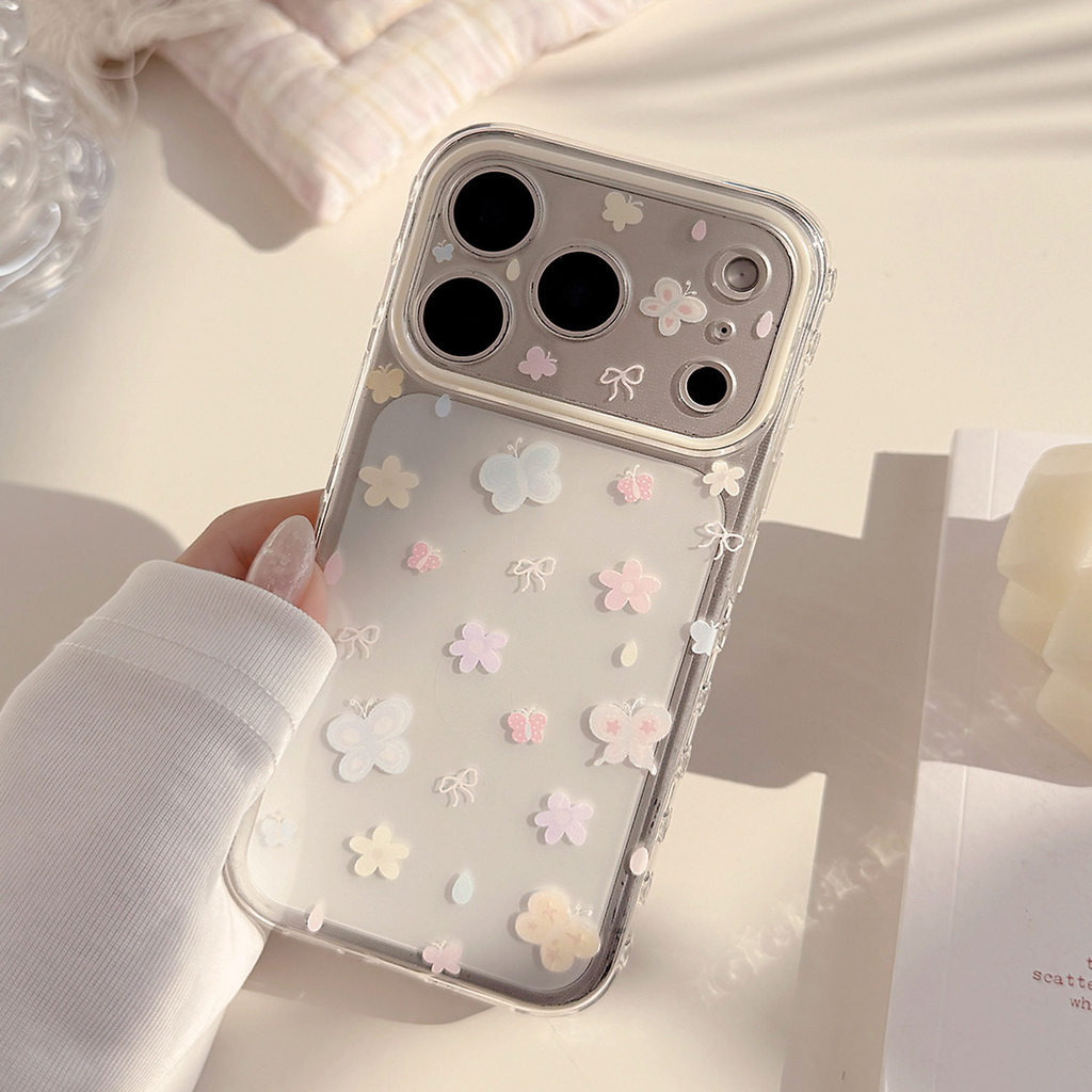Bunga Aesthetic Butterfly Girl Case Iphone 17 Pro Max 16 Plus 17 Air 11 12 Xr 15 Plus 14 13 16E Case