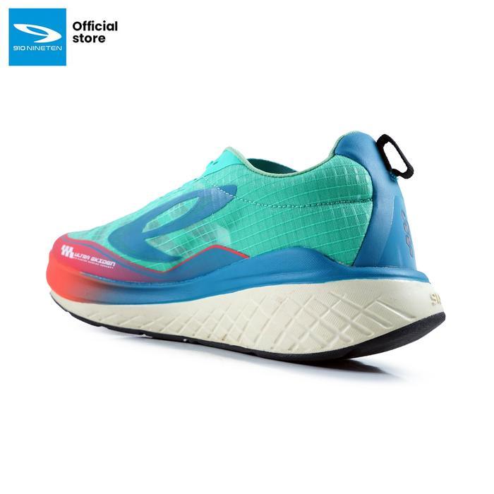 910 NINETEEN SHOES ULTRA EKIDEN HIJAU-AURORA/MERAH/HIJAU-TOSCA Running Sepatu Outdoor Outdoor