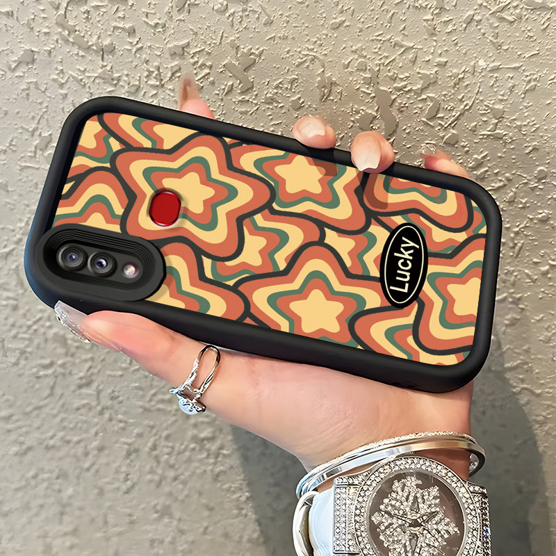Casing Hp Samsung Galaxy A10s M01s A10 M30s M21 Case Lucky Star Retro Color Kasing silikon Cesing mu