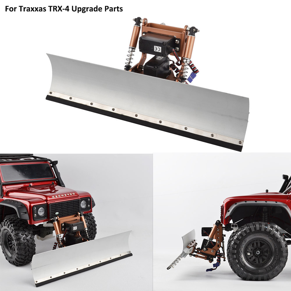 Aluminum TRX-4 Snow Plows Servo Shovel Sand Sweeping Tools for Traxxas TRX4 Bronco Defender Ford G-5