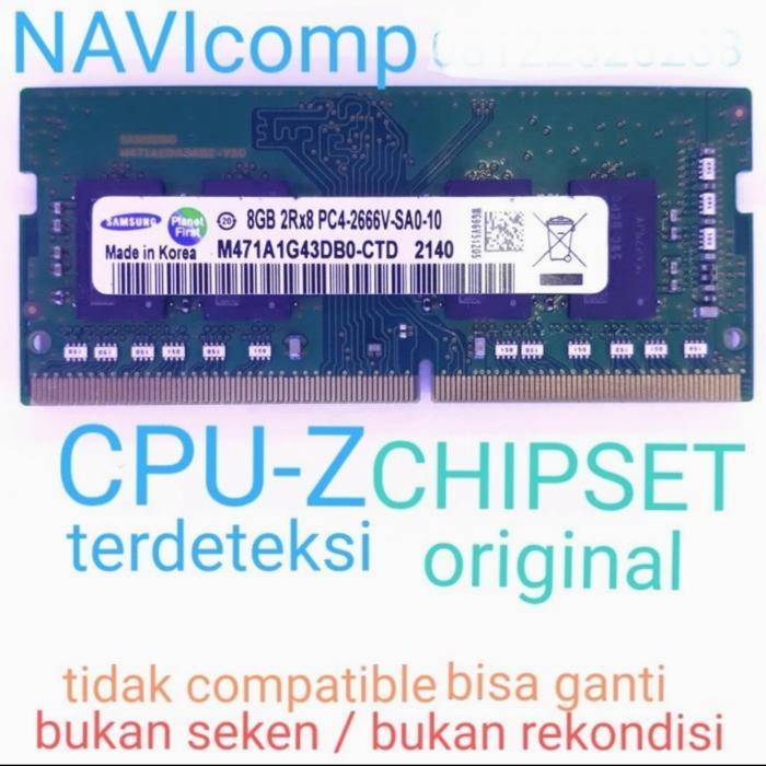 Samsung RAM Laptop Notebook DDR4 8GB 2666MHz PC21300 SODIMM Original NAVIcomp CPU-Z Chipset