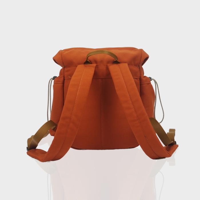 Top Evroa Nancy Medium Backpack - Terracota Canvas Tas Mini Ransel Ipad, Notebook 12 inch Backpack