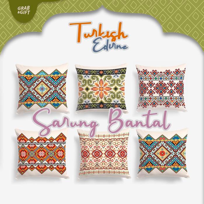 SARUNG Bantal Sofa Print Motif Turkish Edirne 40x40 cm