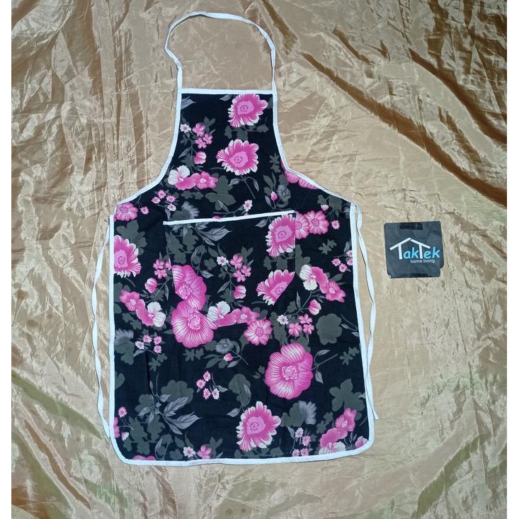 CELEMEK DEWASA MOTIF POLOS PARASIT APRON DAPUR MASAK BARISTA CLEMEK KAIN