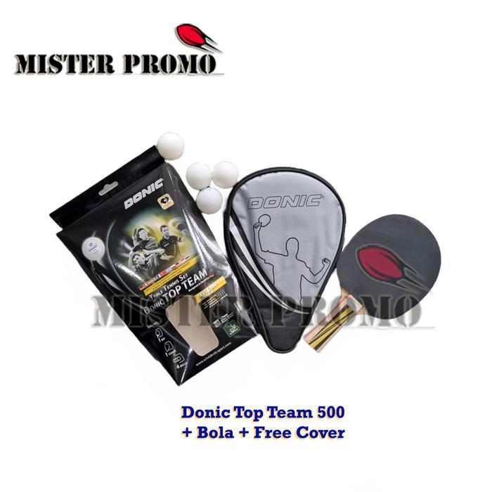Bat Donic Schildkrot Top Team 500 Original Bet Pingpong Tenis Meja + Ball + Cover