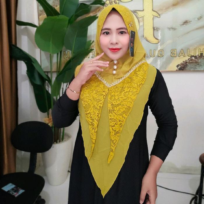 Sedia hijab instan fo widy brukat payet mewah cantik