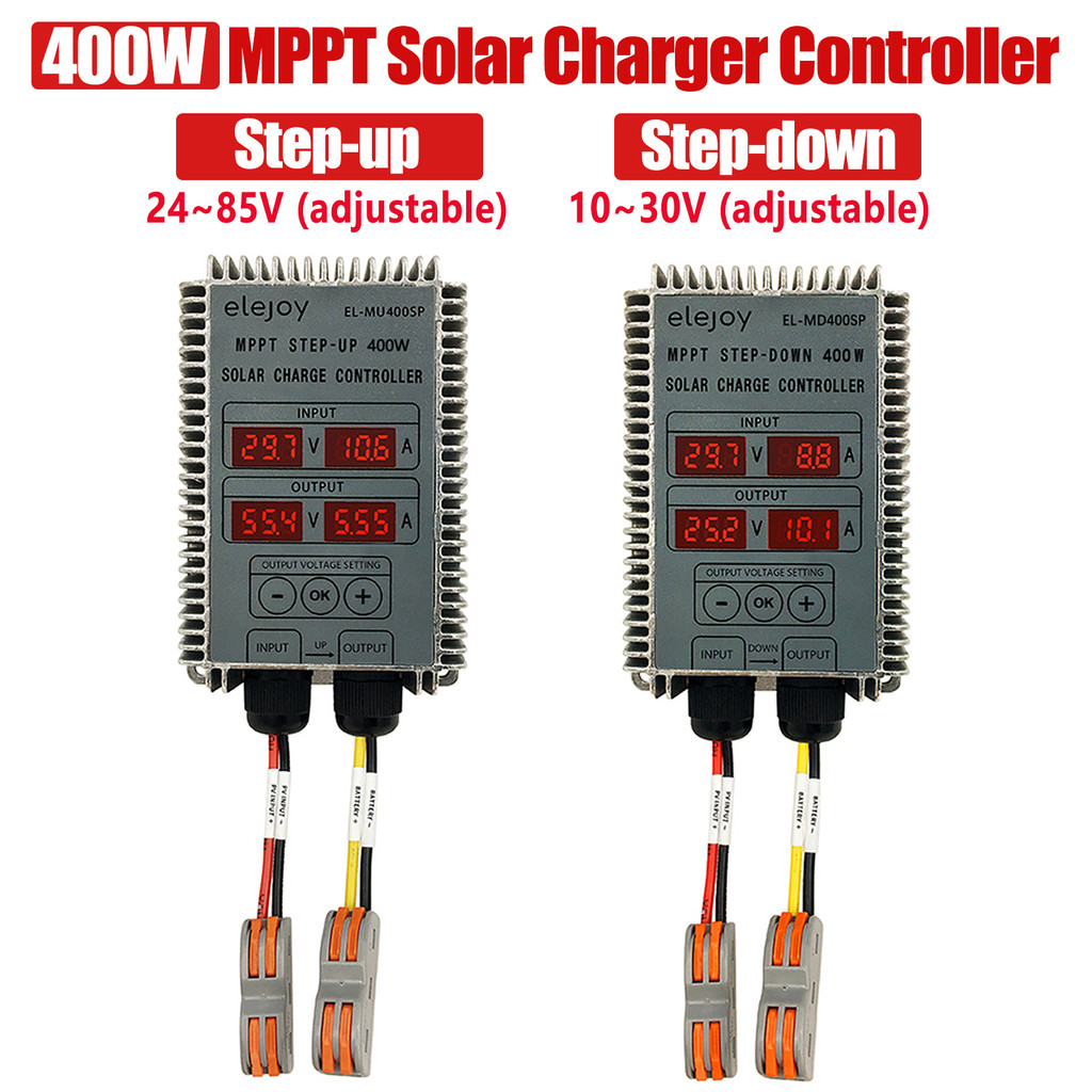 BELI SEKARANG 400W MPPT Solar Charger Controller Step-up/Step-down Real-time Monitoring 24~85V/10~30