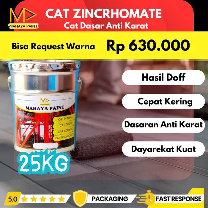 Cat Dasar Besi / Cat Zinchromate Anti Karat 25Kg Mahaya Paint