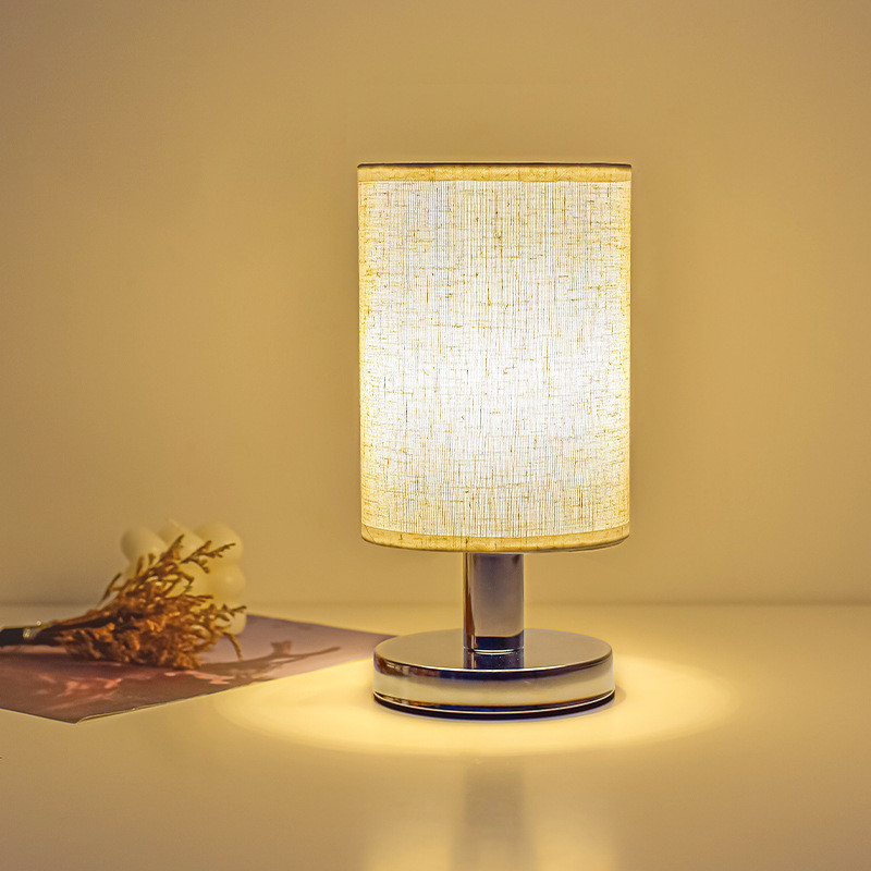Nordic Fabric Usb Desk Lamp Decoration Bedroom Bedside Lamp Study Dormitory Remote Control Led Night