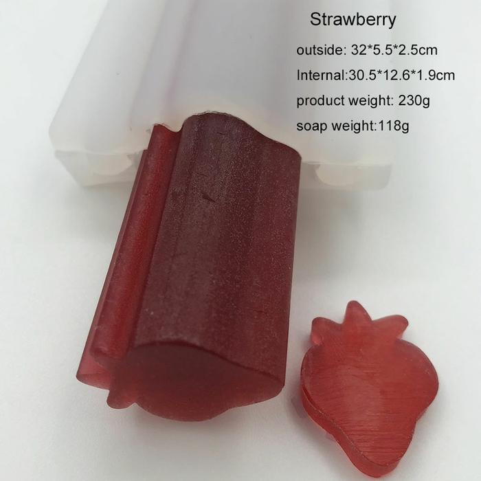 Strawberry Column Silicone Soap Mold