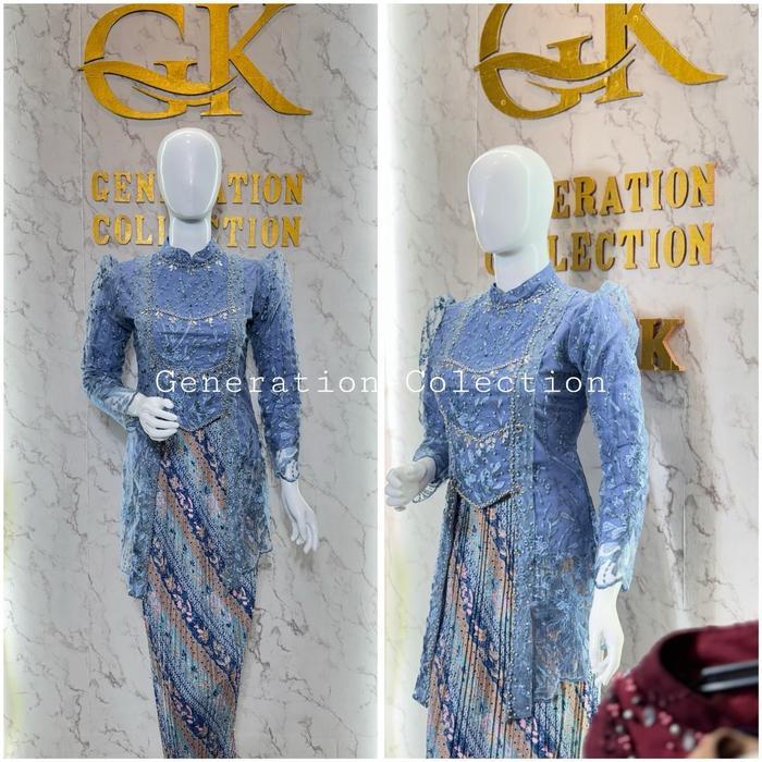 Kebaya Kutubaru Hijab Tunik Tile / Kebaya Tunik / Kebaya Modern / Kebaya Wisuda / Kebaya Kondangan /