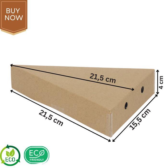 Thebest- Dus Pizza Slice Segitiga, Kotak Kemasan Jajanan Crepes Laminasi