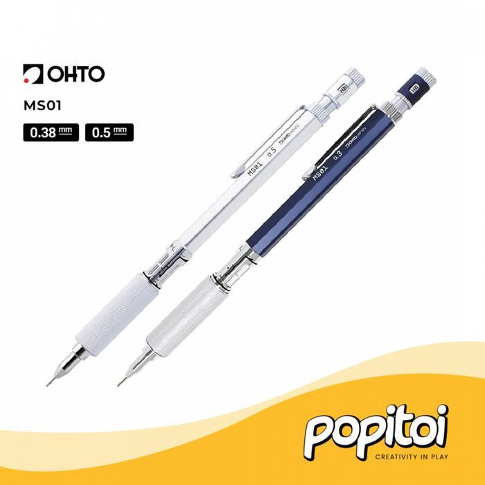 OHTO MS01 MECHANICAL PENCIL 0.3 0.5 MM PENSIL MEKANIK CETEK GAMBAR