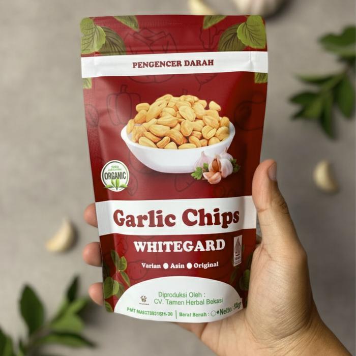 Kripik Bawang Putih Utuh Garlic Bites Chips Cemilan Crispy Keripik Kering