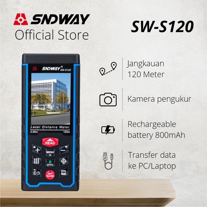 Sndway SW-S80 Meteran Digital + Kamera Laser 80 Meter