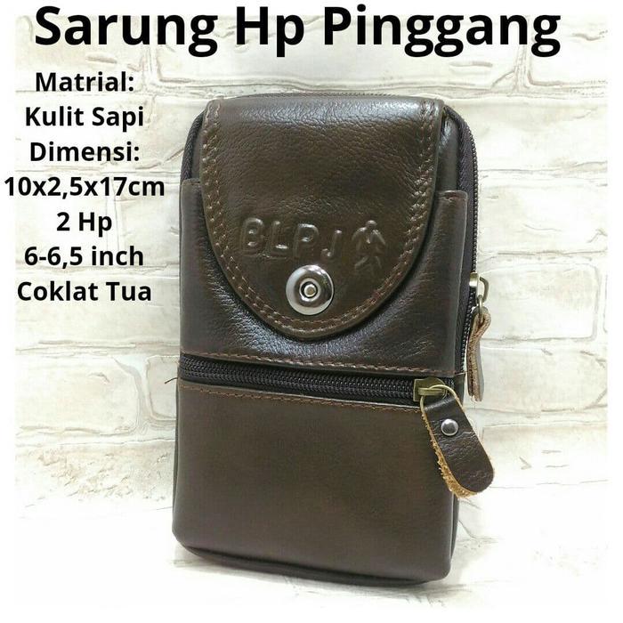 Dompet Sarung Hp Pinggang Kulit Asli