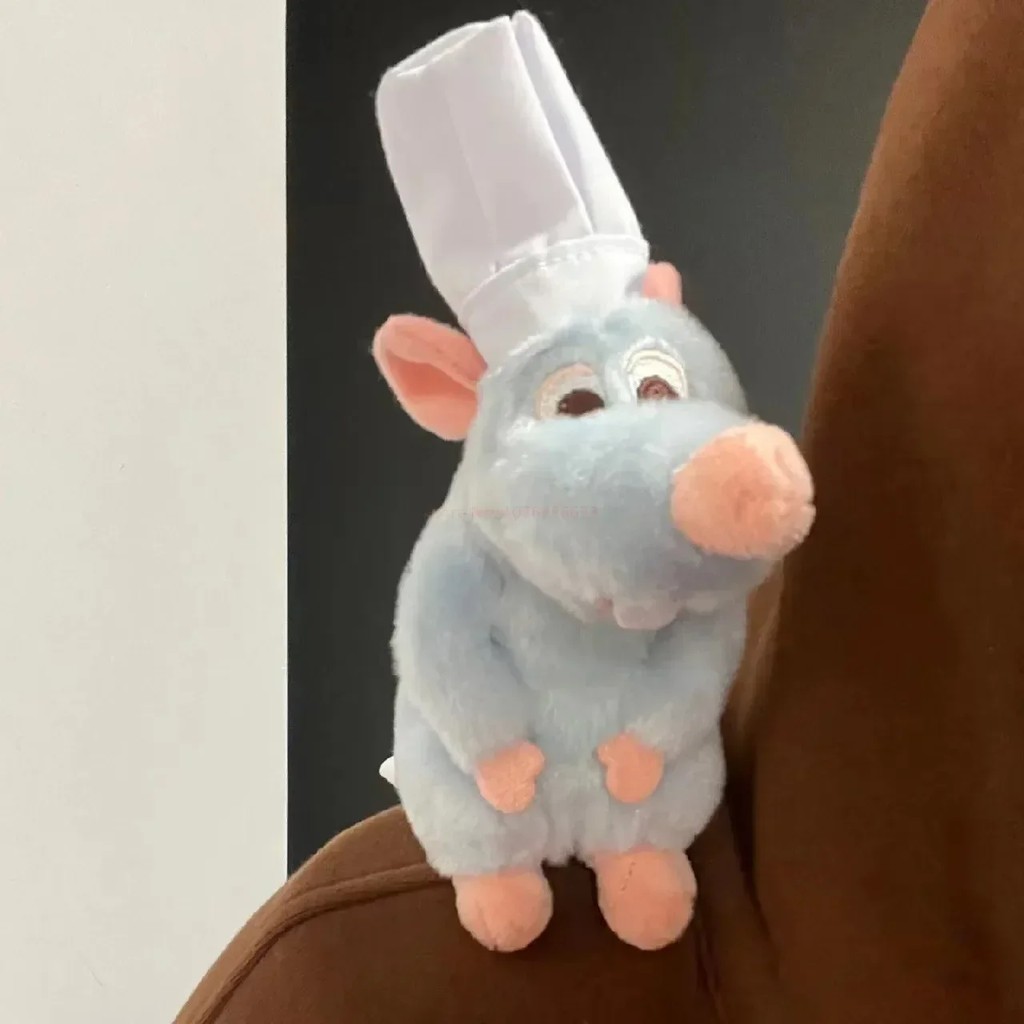 16cm Disney Store Ratatouille Chef Remy Magnetic Shoulder Plush Toy Gifts Kawaii Plush Stuff Toys