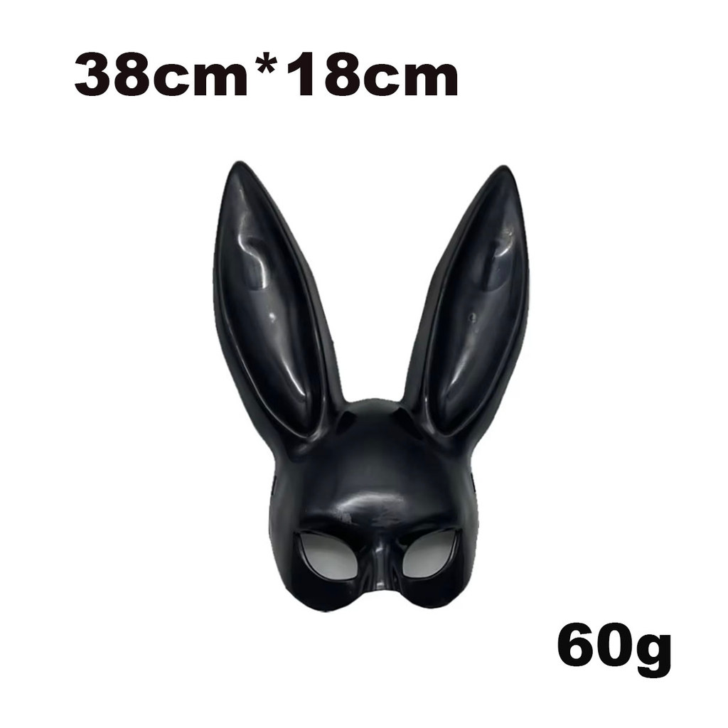 1pc Black White Rabbit Mask Halloween Party Decoration Party Long Ears Rabbit Bunny Mask Costume