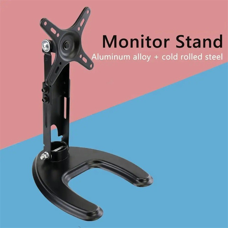 Portable Monitor Stand Height Adjustable Vesa Monitor TV Tablet Stand Free Standing Mount Monitor