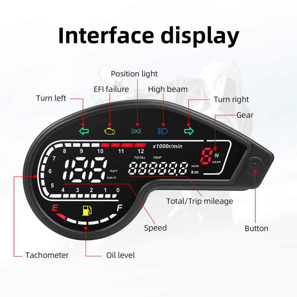 Motorcycle Speedometer For Honda Nxr150 Nxr125 Bros Brazil Colombia Mexico Digital Rpm Meter