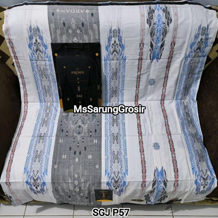 Sarung Ardan Sgj Gold Khusus Putih Dan Hitam Rayon Tebal