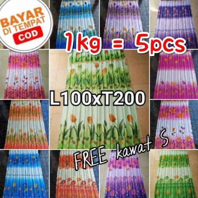 GORDEN AMI MOTIF BUNGA TULIP {ATEEQAH.ID} Biru Ungu Pink