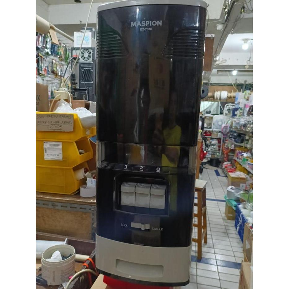 Maspion Rice Box Tempat Beras 28 Kg Bebas Kutu Ex-2800 Ex2800 Ex 2800
