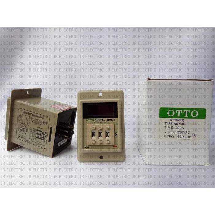 Otto Ic Timer Asy-3D 999S 99,9S 999M Sec / Min 220Vac Terbaik