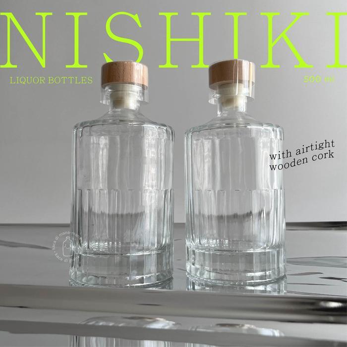 Botol kaca liquor NISHIKI bottle - botol kaca liquor NISHIKI