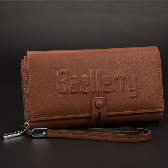 New Dompet Pria Kulit Baellerry Dompet Panjang Laki Laki Dompet Lipat Panjang Cewek Cowok Import