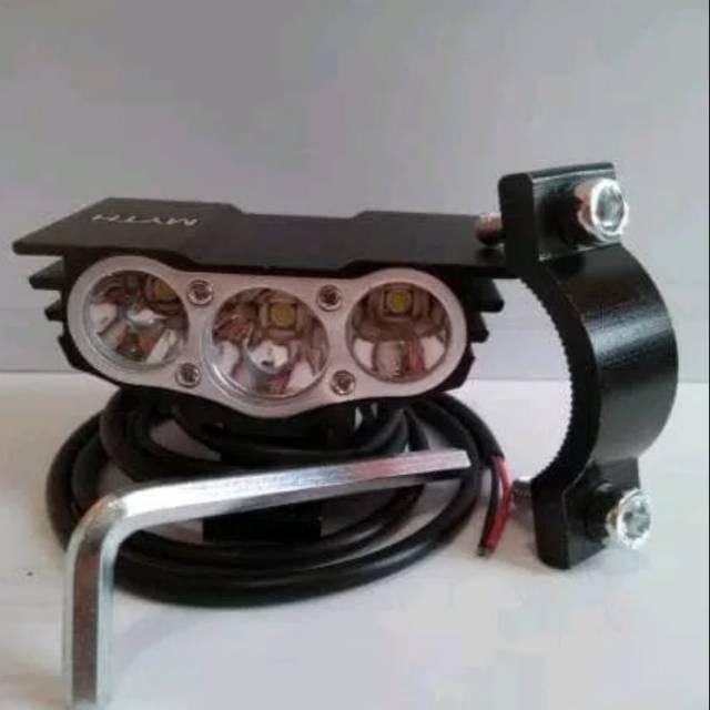 lampu tembak lampu sorot variasi led 3 mata / lampu tembak motor / lampu sorot motor TERBAIK