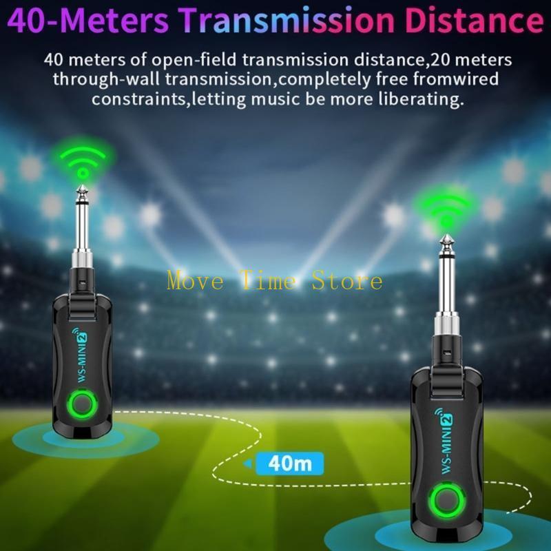 92ME 2.4GHz Rechargeable Guitar Wireless System Wireless Guitar Transmitter Receiver