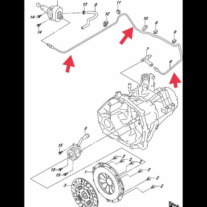 Pipa Kopling Pipe Clutch oil All New Ertiga 23830 73R20 Original newsz