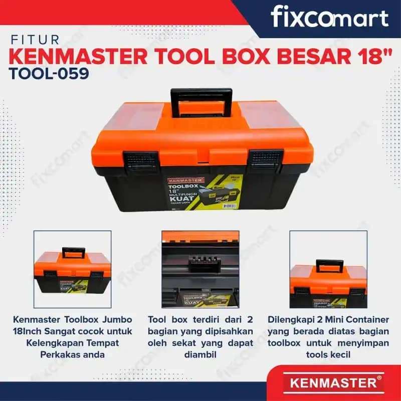 Adaa Kenmaster Tool Box Besar 18 Inch