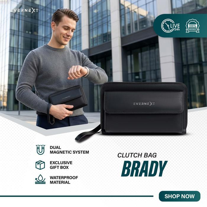 Eiger - Clutch Bag Kulit Pria Premium Anti Air Pouch Bag Brady Pria Waterproof