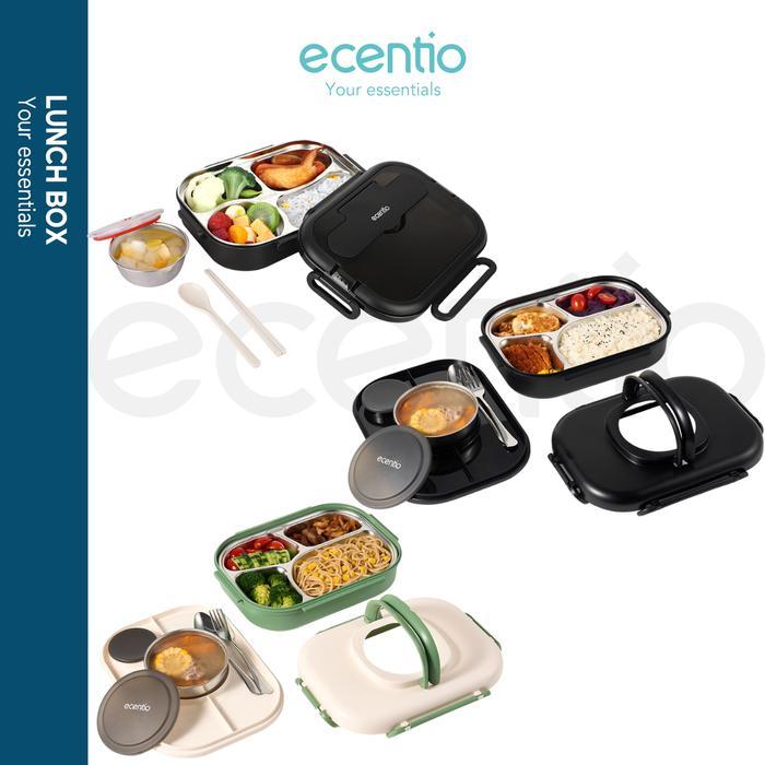 ecentio Kotak Makan stainless 304 anti bocor Lunch Box seri