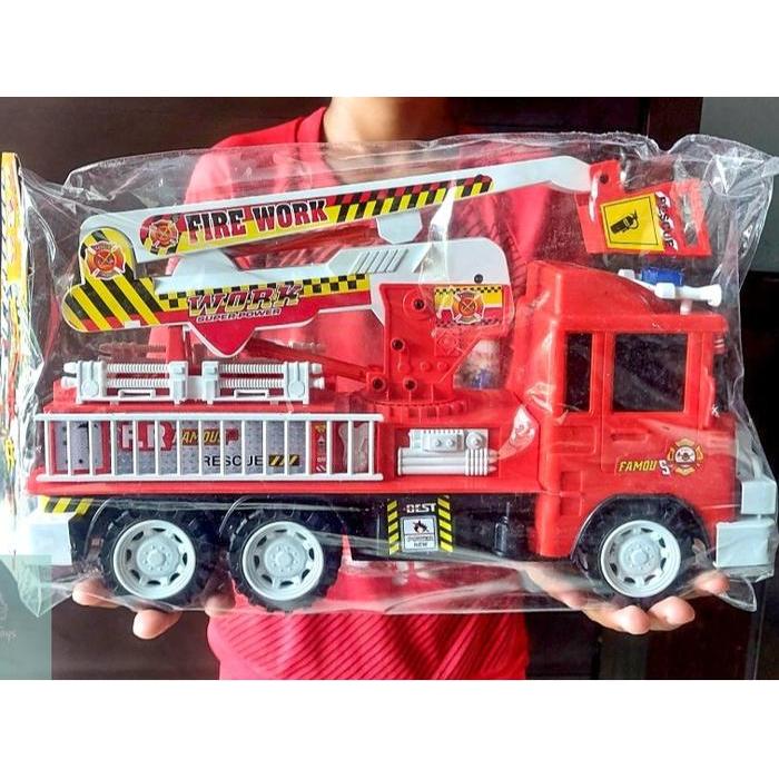 Mainan Anak Die Cast Gelambir Pemadam Kebakaran Friction Ukuran Besar GBK Siap kirim