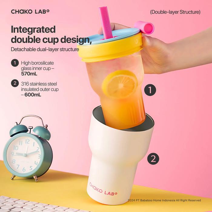 LIMITED EDITION CHAKO LAB PangPang Cup Double Layer 570ml / 600ml