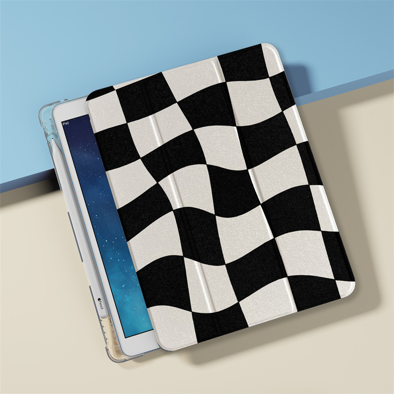 Cute Checkerboard Case For Apple iPad Air 2024 11 inch 2025 Air5/4 10.9 iPad 10/5/6/7/8/9 9.7
