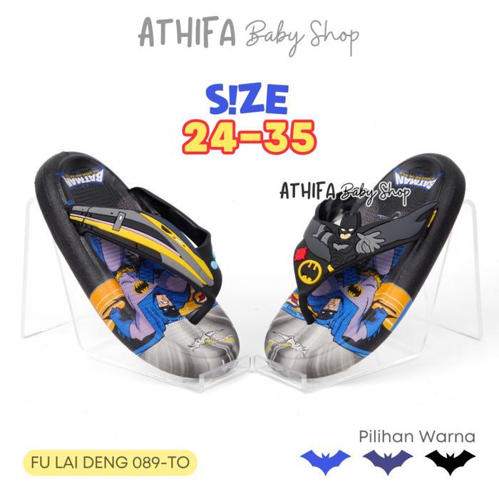 Sandal Jepit Karet Anak Laki Laki 1 2 4 3 5 6 7 8 9 10 Tahun Karakter Btman Terbaru Kekinian 089-To
