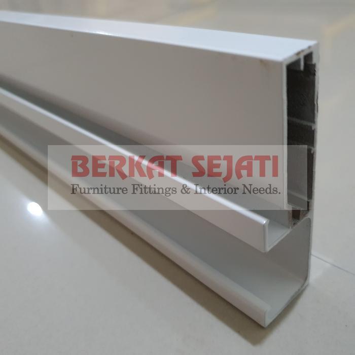 Profil Handle Frame Kaca Lemari Kitchen Set Aluminium FHD 130 PUTIH 3M .