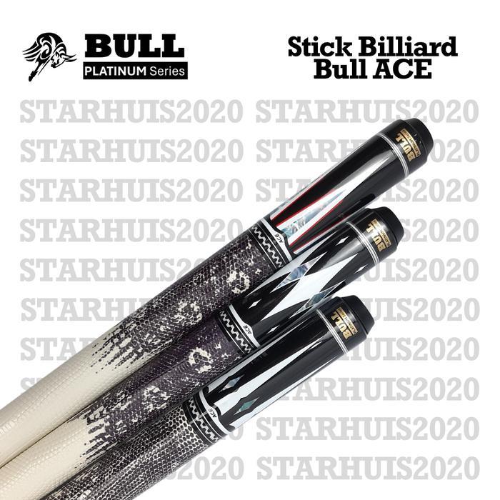 Stik Billiar kualitas TERBAIK BULL ACE Platinum Series maple shaft Radial Joint stick billiard HOW