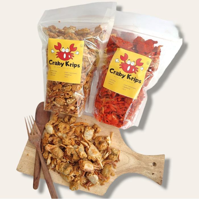 Baby Crab Crispy Kemasan Jumbo 250Gr Cemilan Kekinian Craby Krips Asli Gresik Rendah Lemak