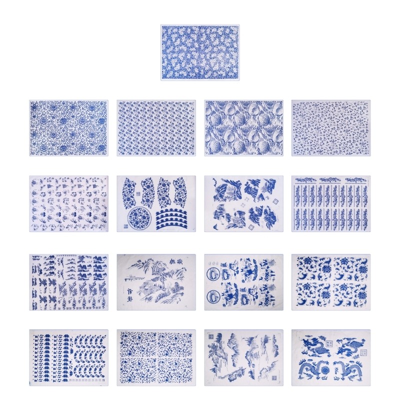 Pottery Clay Transfer Paper Ceramic Decals Ceramics Clay Transfer Paper Underglaze Flower Paper Porc