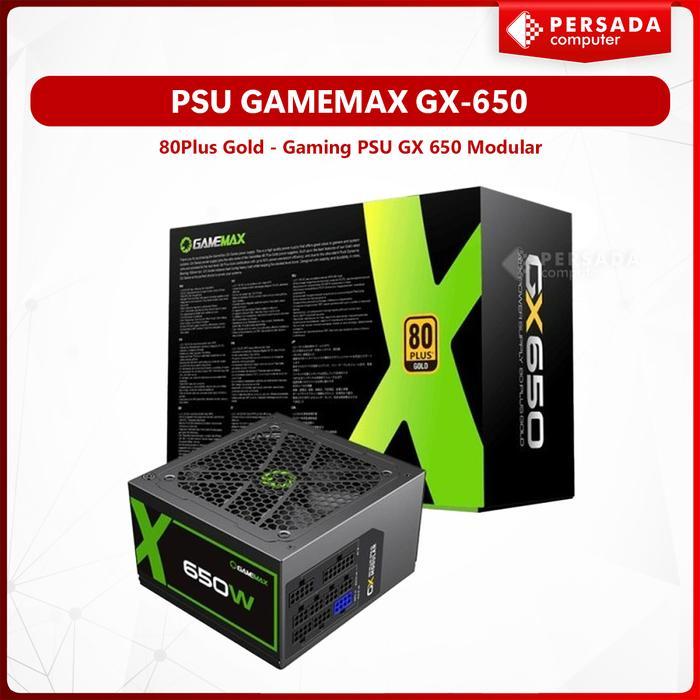 PSU GAMEMAX GX-650 80PLUS GOLD - GAMING PSU GX 650 MODULAR